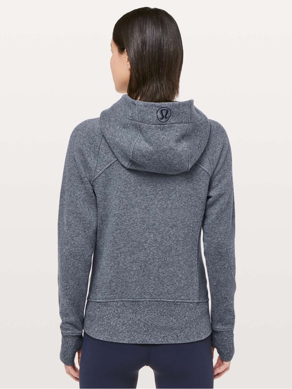 Lululemon Scuba Hoodie Heathered Speckled True Navy Size 10 - Picture 3 of 9